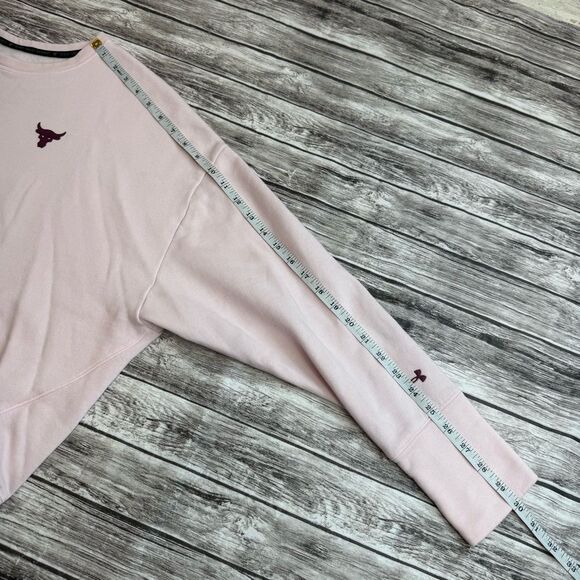 Under Armour Womens Charged Pullover Sweatshirt Pink Maroon L LG Large Tie Waist - Picture 11 of 13